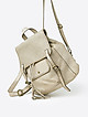 Светло-бежевый рюкзак из мягкой кожи с винтажным эффектом и плетением  BE NICE