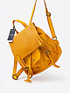 Желтый рюкзак из мягкой кожи с винтажным эффектом и плетением  BE NICE