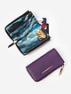 Фиолетовая кожаная ключница на молнии с карманом для купюр  Alessandro Beato