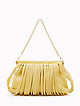 Желтая сумка-багет из экокожи с бахромой  Tosca Blu