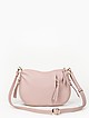 Повседневная сумка кросс-боди из мягкой кожи пудрово-розового оттенка с регулируемым объемом  Folle