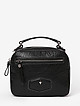 Черная сумка кросс-боди из мягкой кожи в силуэте мягкого квадрата  Backster