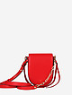 Красная полуовальная сумка-кросс-боди из плотной кожи  Leo Ventoni