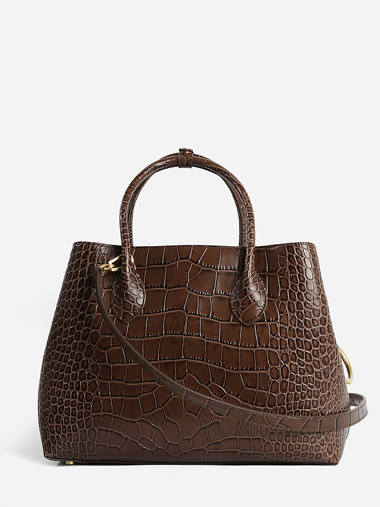 Классические сумки Leo Ventoni 23004582-12 brown croc