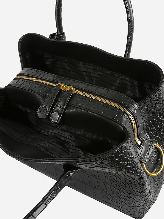Классические сумки Лео Вентони 23004582-2 black croc