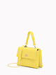 Желтая кожаная сумочка кросс-боди с двумя автономными отделениями  Sara Burglar
