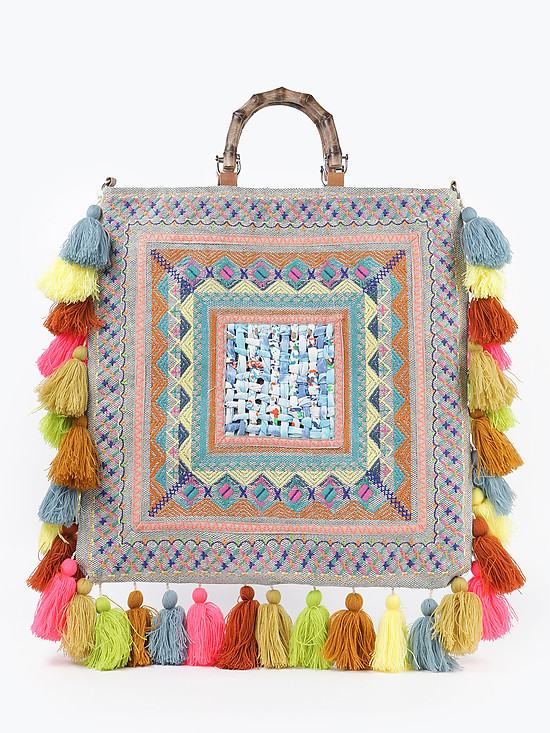 Текстильная сумка-тоут в стиле пэчворк  Alex Max