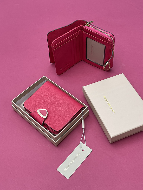 Небольшой розовый кошелек из зернистой кожи  Alessandro Beato