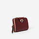 Небольшой кожаный кошелек бордового цвета  Alessandro Beato