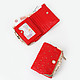 Небольшой красный кошелек из мягкой кожи с узорной прострочкой  Alessandro Beato