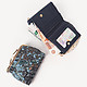 Небольшой кошелек из мягкой кожи с объемным тиснением - букле в голубых тонах  Alessandro Beato