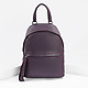 Рюкзак фиолетового цвета небольшого размера из натуральной кожи  Richet