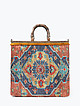 Текстильная сумка-тоут в стиле хэндмейд с бамбуковыми ручками  Alex Max