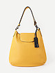 Желтая сумка-хобо из кожи с плетеным тиснением  Ripani