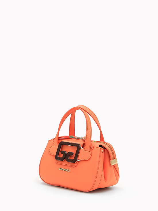 Оранжевая сумочка-тоут из натуральной кожи  Gironacci