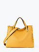 Мягкая сумка-тоут из желтой кожи  Ripani
