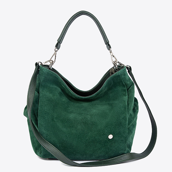 Зеленая замшевая сумочка небольшого размера  Richet