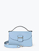 Небольшая сумка-багет из плотной голубой кожи  Ripani
