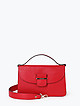 Небольшая сумка-багет из плотной красной кожи  Ripani