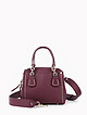 Небольшая сумочка-тоут бордового цвета из матовой мелкозернистой кожи  Gironacci