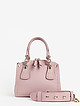 Небольшая пудрово-розовая сумочка-тоут матовой зернистой кожи  Gironacci
