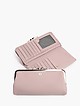Пудрово-розовый бумажник из мягкой кожи в винтажном стиле  Alessandro Beato