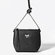 Черная сумочка кросс-боди с декоративным серебристым бантом  Marina Creazioni