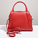 Красная кожаная сумка в объемном дизайне  Richet