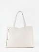 Базовая белая сумка-тоут из натуральной кожи  Folle