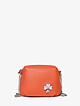 Мини-сумочка кросс-боди из оранжевой кожи с брошью  Richet