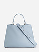 Мягкая сумка с одной ручкой из голубой кожи  Gironacci