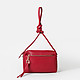 Базовая сумочка кросс-боди из мягкой кожи красного цвета  Folle
