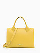 Желтая деловая сумка из мягкой кожи  KELLEN