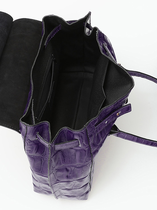 Классические сумки BE NICE 258-BIG violet croc
