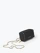Черная кожаная микро-сумочка - клатч FUNNY STUDS в стиле глэм-рок  Cromia