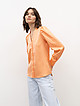 Легкая блузка оранжевого цвета в горошек  EMKA