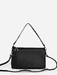 Базовая сумочка-клатч из мелкозернистой черной кожи с комплектом ремешков  Folle