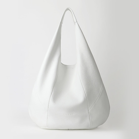 Белая сумка-шоппер из мягкой кожи  Richet