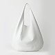 Белая сумка-шоппер из мягкой кожи  Richet