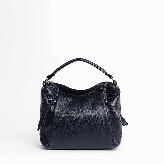 Небольшая мягкая сумочка из натуральной кожи темно-синего цвета  Richet