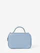 Небольшая прямоугольная сумочка из голубой кожи с двумя отделами  Richet