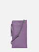 Фиолетовая кожаная микро-сумочка на шею  Richet