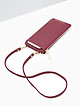 Бордовый кошелек-сумочка с ремешком на шею  Alessandro Beato