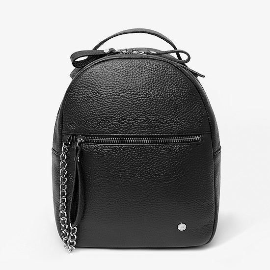 Базовый рюкзак из натуральной кожи в черном цвете  Richet