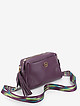 Фиолетовая кожаная сумочка кросс-боди с двумя ремешками  Folle