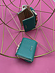 Небольшой бирюзовый кошелек из зернистой кожи с кармашком на клипсе  Alessandro Beato