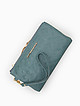 Бирюзовый кожаный кошелек-клатч с узорным тиснением  Alessandro Beato