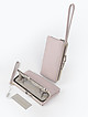 Светло-серый кожаный кошелек-клатч с двумя отделами  Alessandro Beato