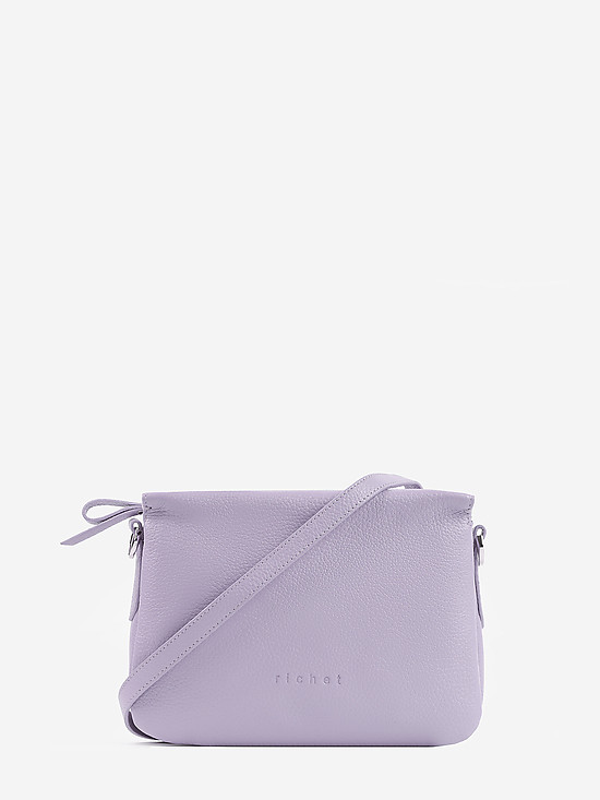 Повседневная сумочка кросс-боди из светло-фиолетовой кожи  Richet