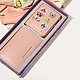 Набор из кожаных кошелька и обложки в нежно-розовом цвете с принтом  Alessandro Beato